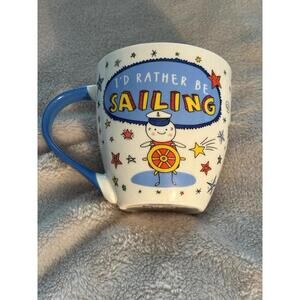 Vintage “I’d Rather Be Sailing” Nautical Mug – Cute Sailor Design